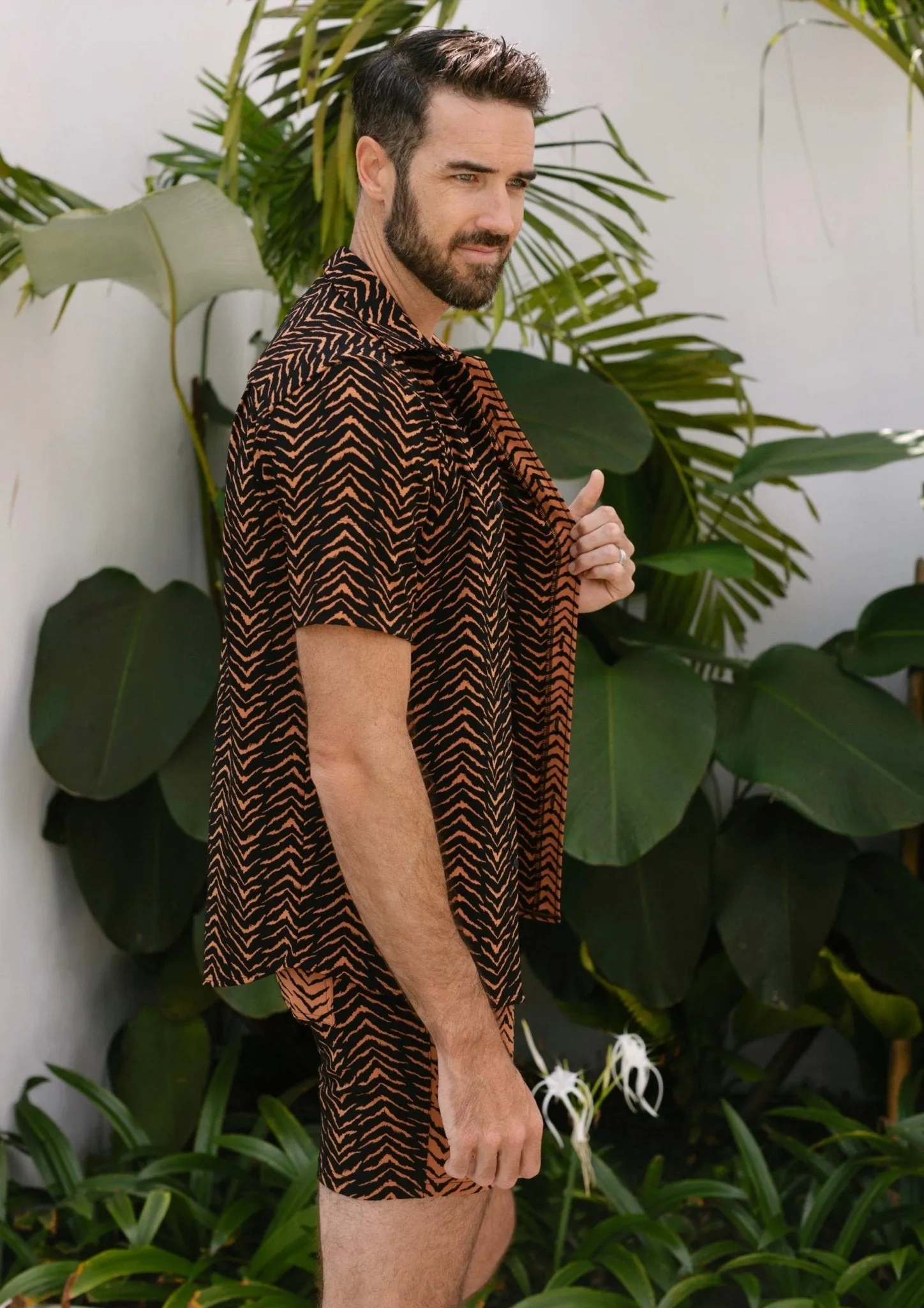 Carlsbad Button Down Shirt - Tiger Switch Print